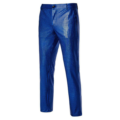 Herren Disco-Hose Netz-Optik Glitter