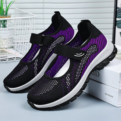 Damen Fitness-Schuhe Atmungsaktiv mit Klettverschluss Sportlich