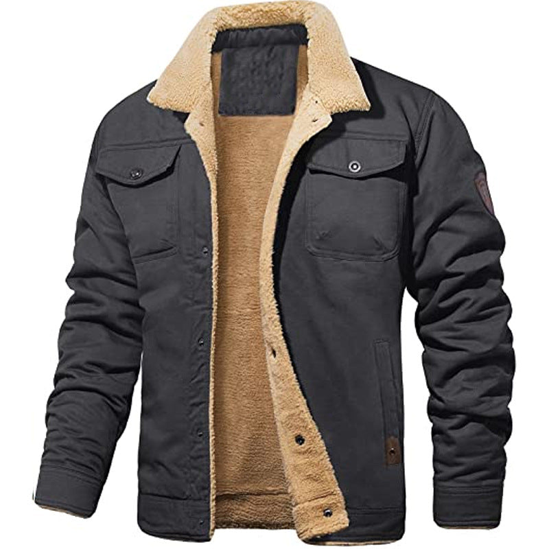 Herren Winterjacke Gefüttert Warm Isoliert