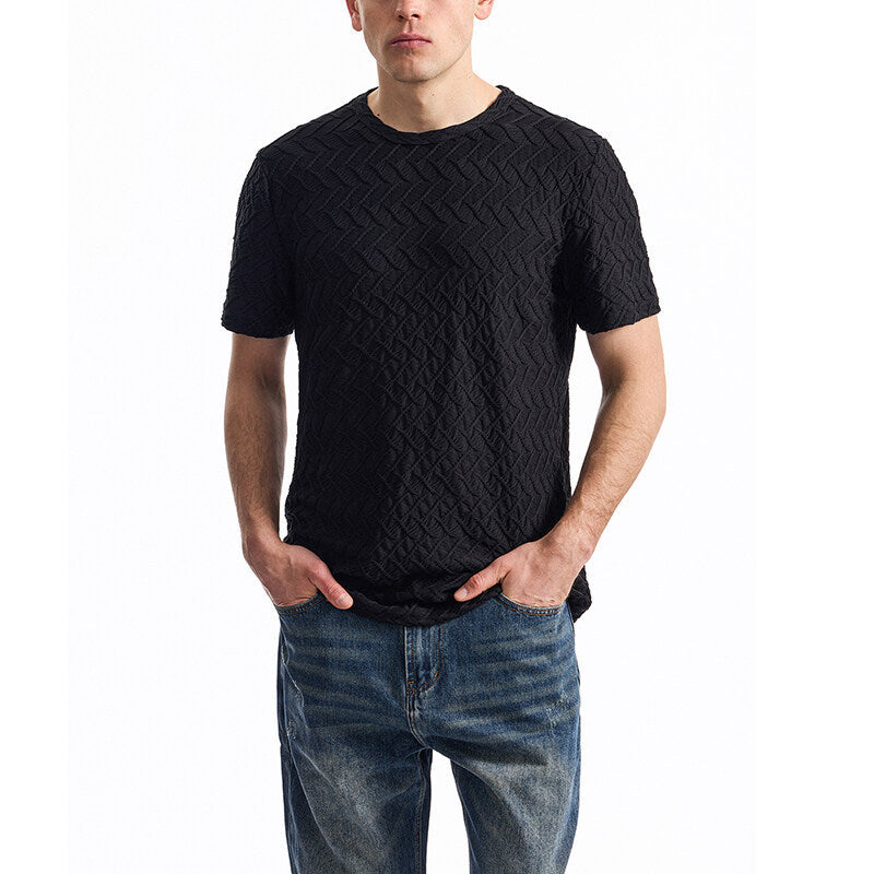 Herren T-Shirt Modern Strukturiert Berlin Style