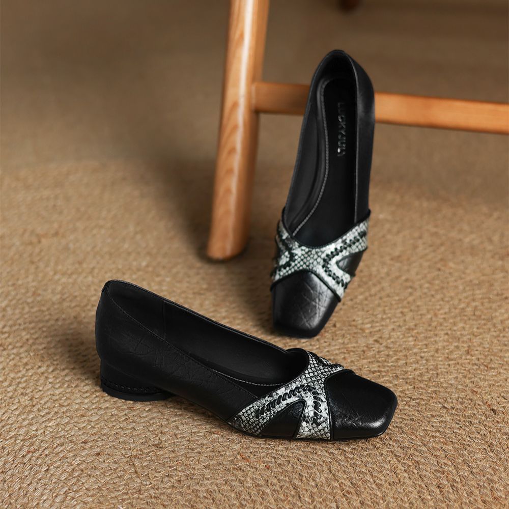 Damen Ballerinas Elegant Bequem Schnürung Weißen Lederschuhe