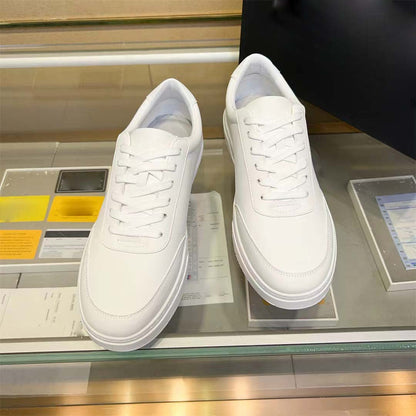 Damen Sneaker Leder Schuhe Bequem Perforiert Modisch