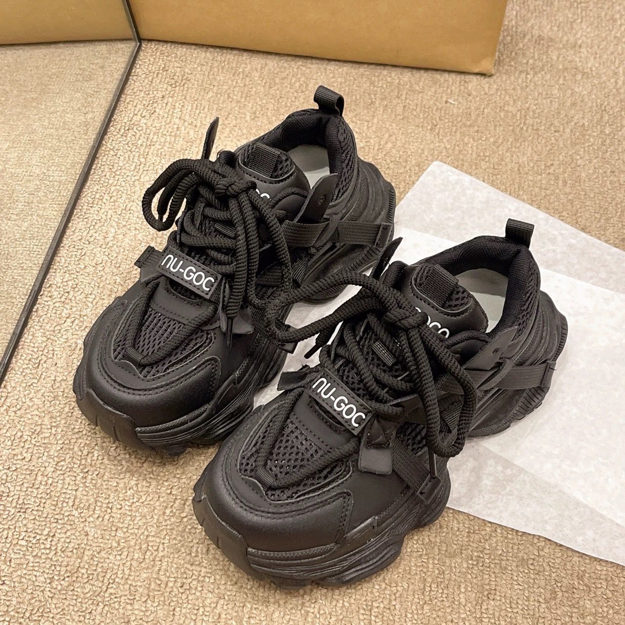 Damen Sneaker Chunky Atmungsaktiv Trendy Sport