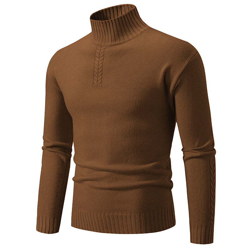Herren Rollkragenpullover Grobstrick Warm Übergröße