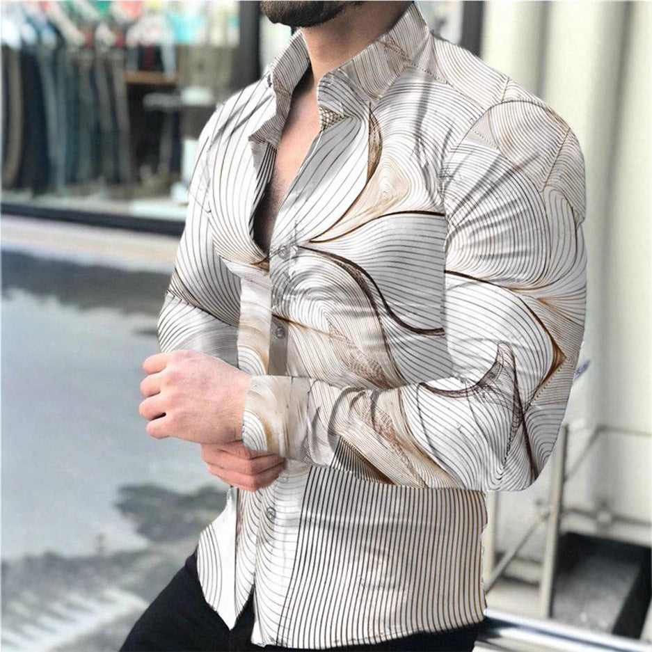 Herren Langarmshirt Grafikdruck Modern Berlin Style