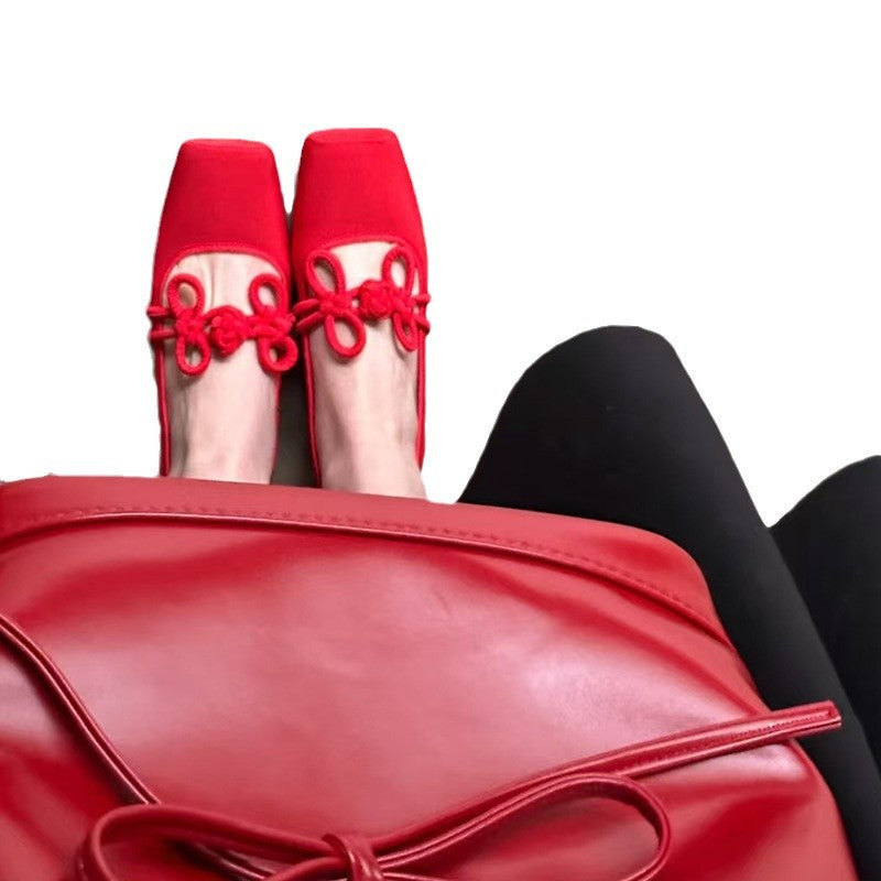 Damen Ballerinas Elegante Schleifen Detail Komfort