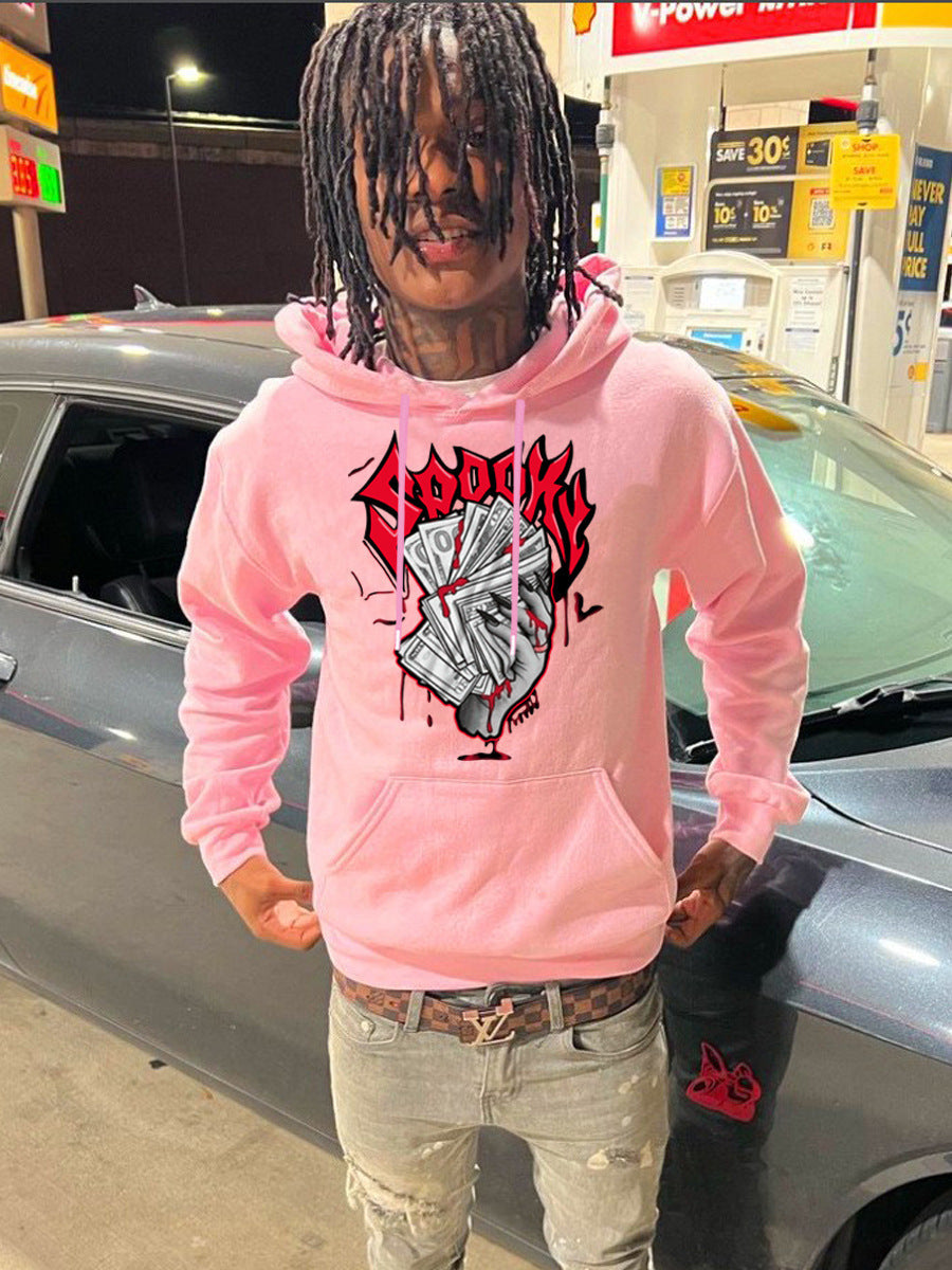 Herren Hoodie Grafitdruck Bequem Kängurutasche Streetwear - BerlinGlamour