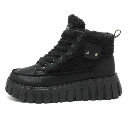 Damen Stiefeletten Warmfutter Rutschfest Winter Mode
