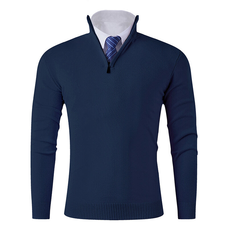 Herren Strickpullover Modern Elastisch Reißverschluss