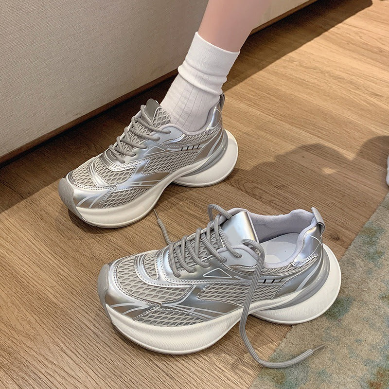 Damen Laufschuhe atmungsaktiv mit Weichsohle und Mesh-Oberfläche