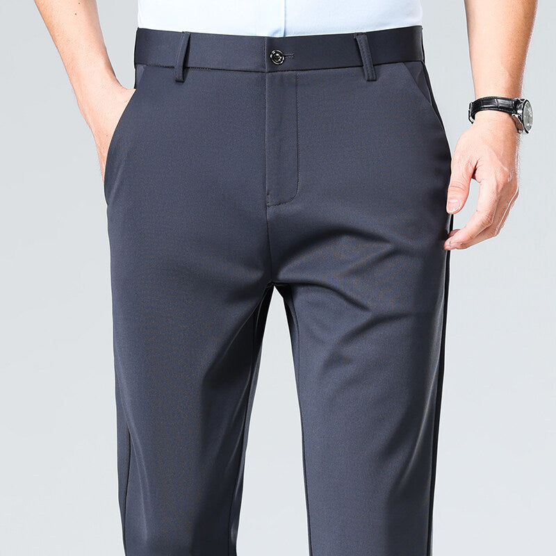 Herren Businesshosen Elegant Slim Fit Schwarz - BerlinGlamour