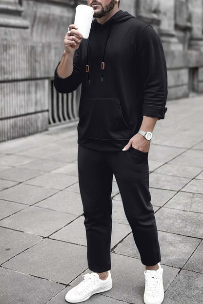 Bequemes Herren Sportset Hoodie Jogginghose Set Sportlich
