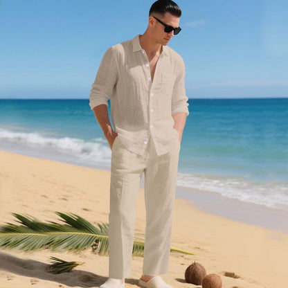 Herren Leinenanzug Leicht Modern Sommer - BerlinGlamour