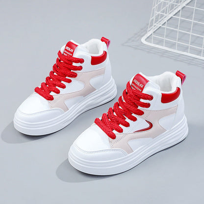 Damen Sneaker Sportlich Modisch Schnürung