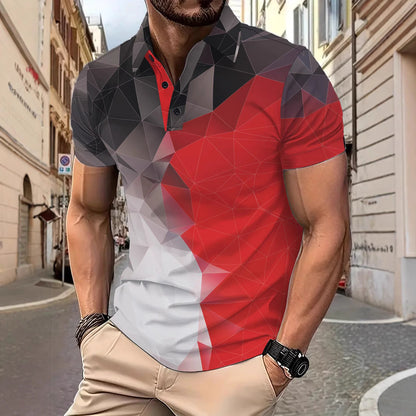 Herren Poloshirt Geometrisch Modern Trendig - BerlinGlamour