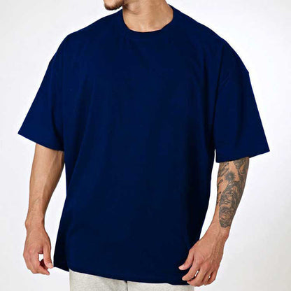 Herren T-Shirt Oversized Baumwolle Rundhals
