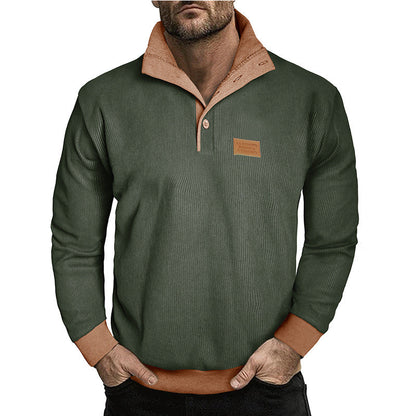 Herren Pullover Langarm Modisch Mit V-Ausschnitt