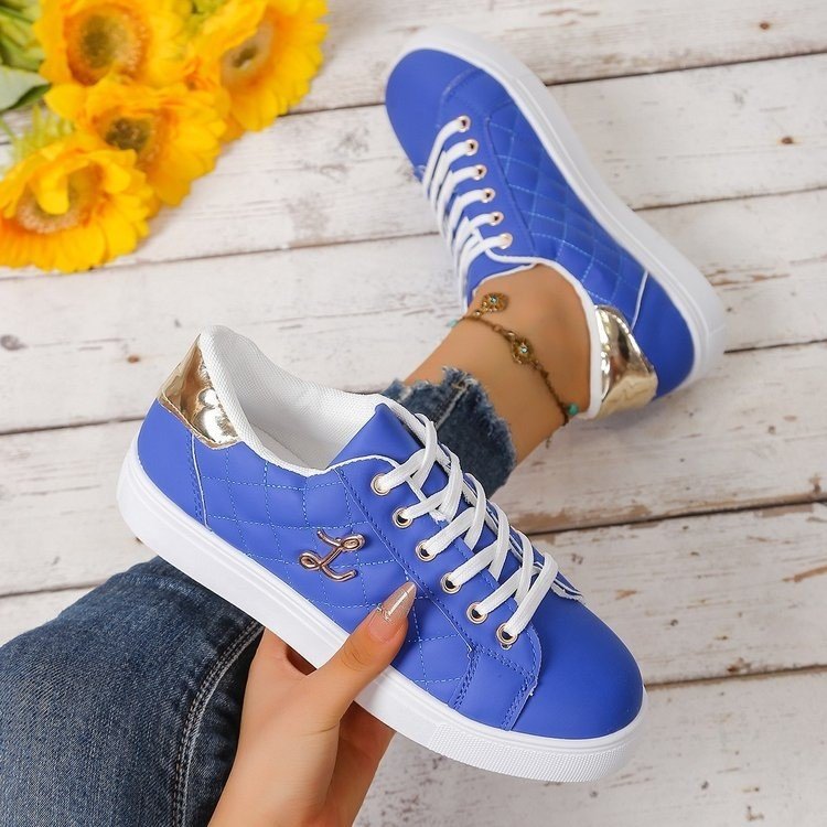 Damen Sneaker Sportlich Weich Glänzend