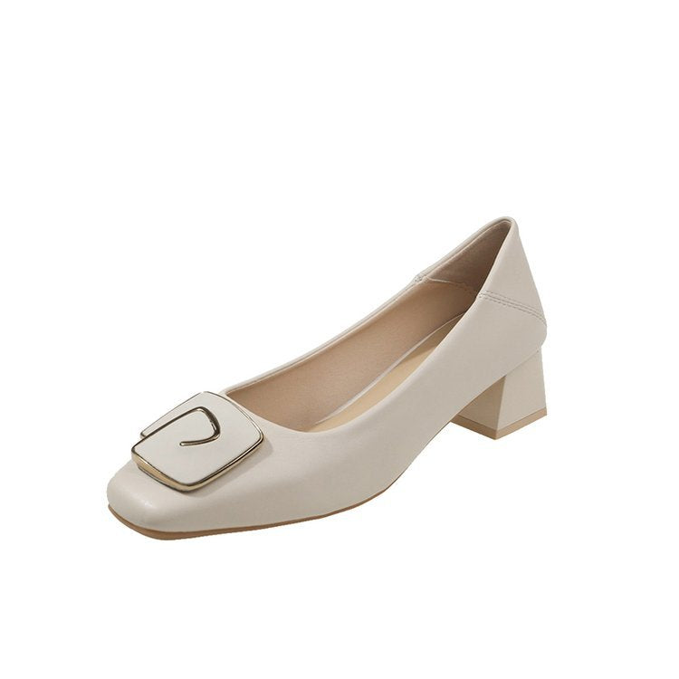 Damen Pumps Komfortabel Schnallen Detail Stilvoll