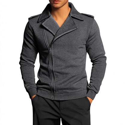 Lässige Herren Zipjacke Mit Kragen Modern - BerlinGlamour