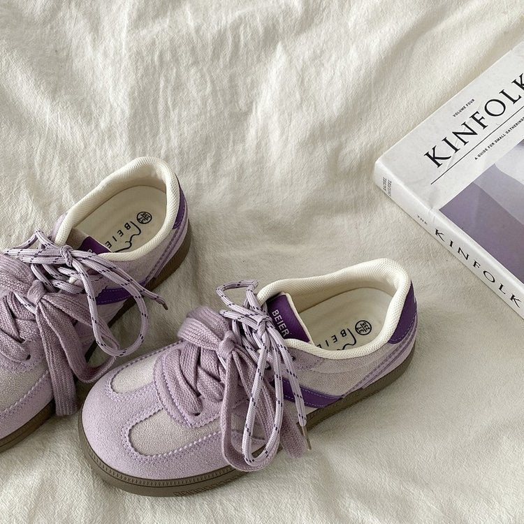 Damen Sneaker Atmungsaktiv Schnürsenkel Modern