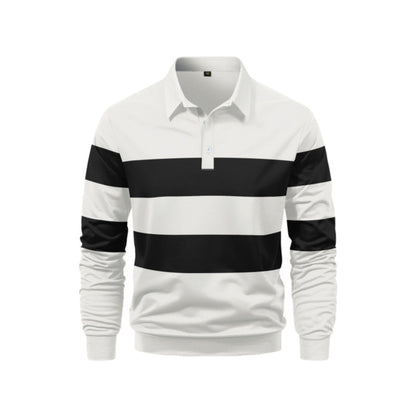 Herren Polo-Shirt Sportlich Streifen-Design Modern