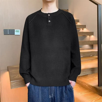 Herren Strickpullover Modern Umschaltbarer Kragen Hochwertig