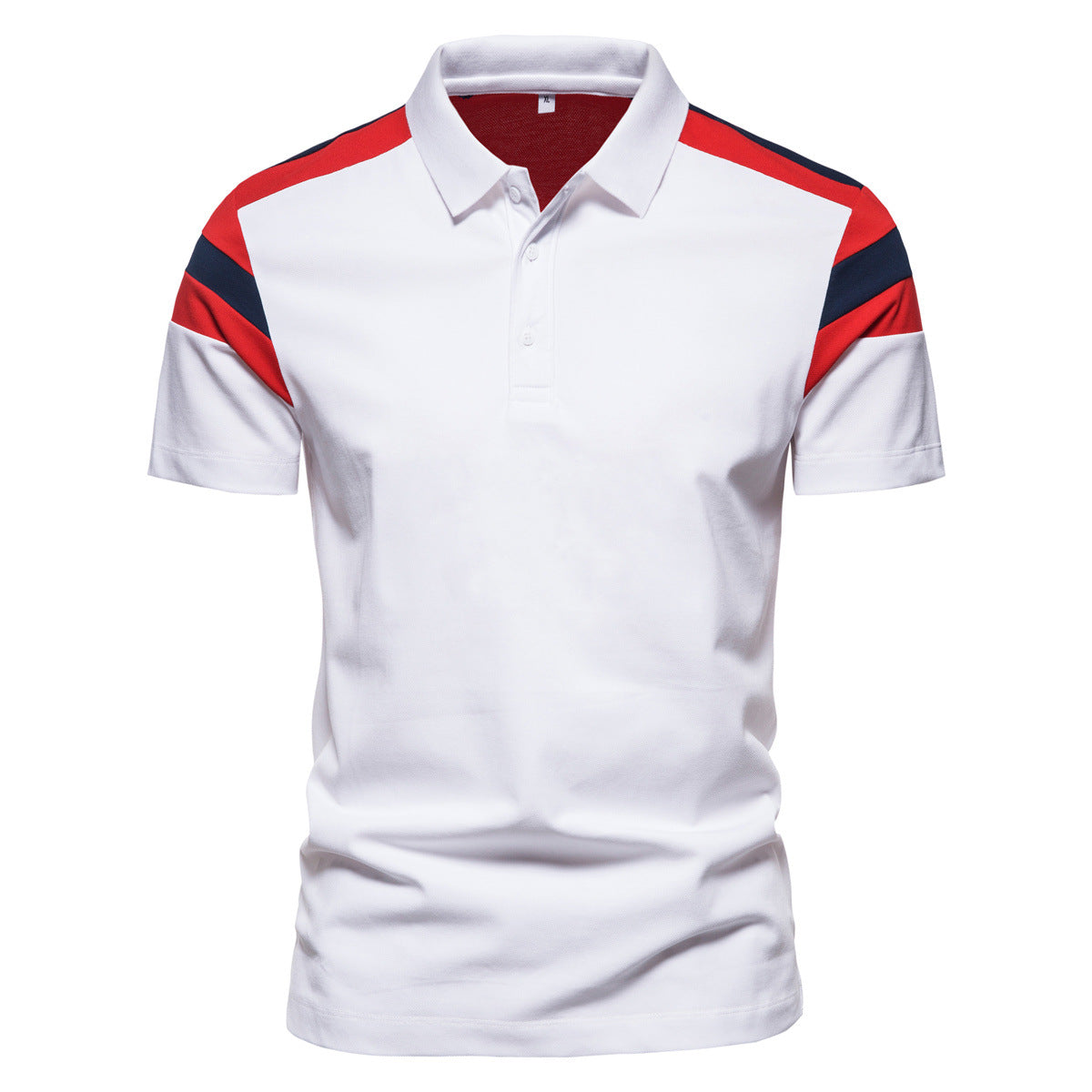 Herren Poloshirt Farbblock Modern Atmungsaktiv