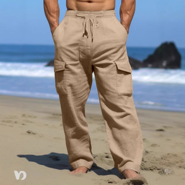 Herren Cargo-Hose Bequem mit Kordelzug und Taschen - BerlinGlamour