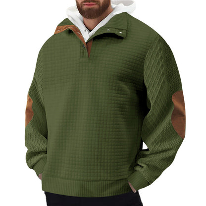 Herren Fleece Pullover Robust Hochkragen Strukturiert