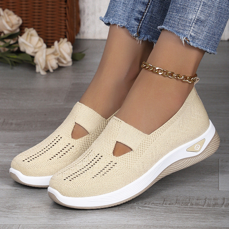 Damen Slipper Atmungsaktiv Elastisch Komfortabel