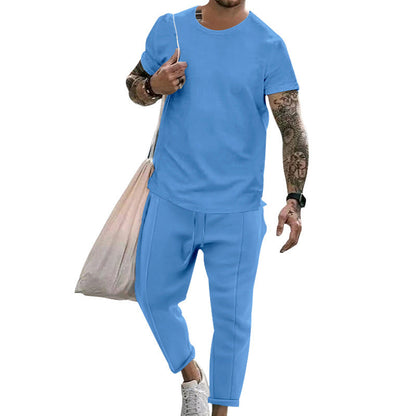 Herren Freizeit Set Moderner Schnitt T-Shirt und Sweatpants