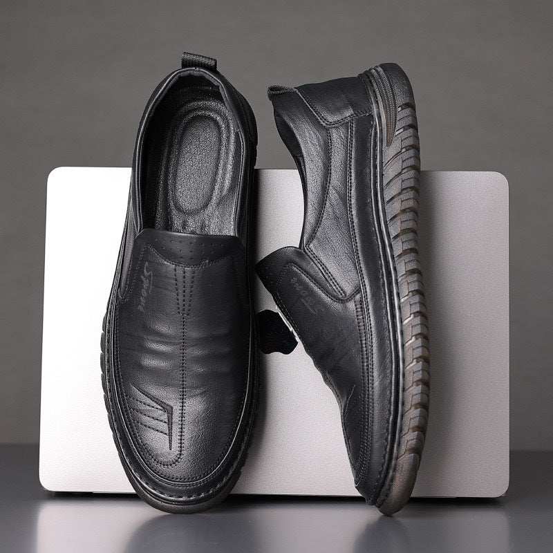 Damen Lederschuhe Slip-On Elegante Rutschfeste Sohle Schuhe Mode
