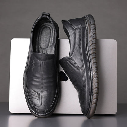 Damen Lederschuhe Slip-On Elegante Rutschfeste Sohle Schuhe Mode