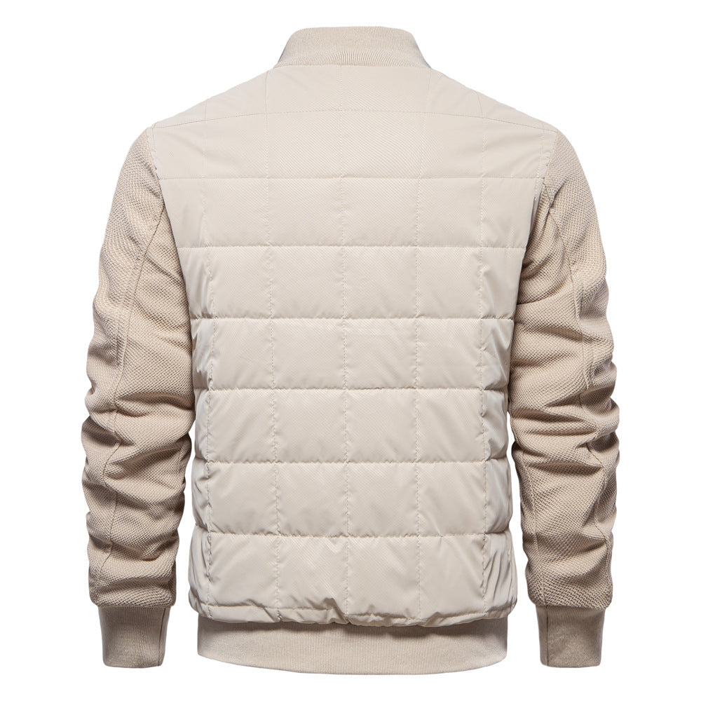 Herren Steppjacke Sportlich Reißverschluss Warm