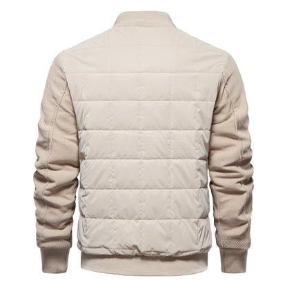 Herren Steppjacke Sportlich Reißverschluss Warm