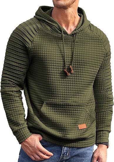 Herren Kapuzenpullover Lässig Strukturiert Grau