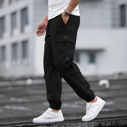 Herren Cargo-Hose Funktionstaschen Elastischer Bund Modern