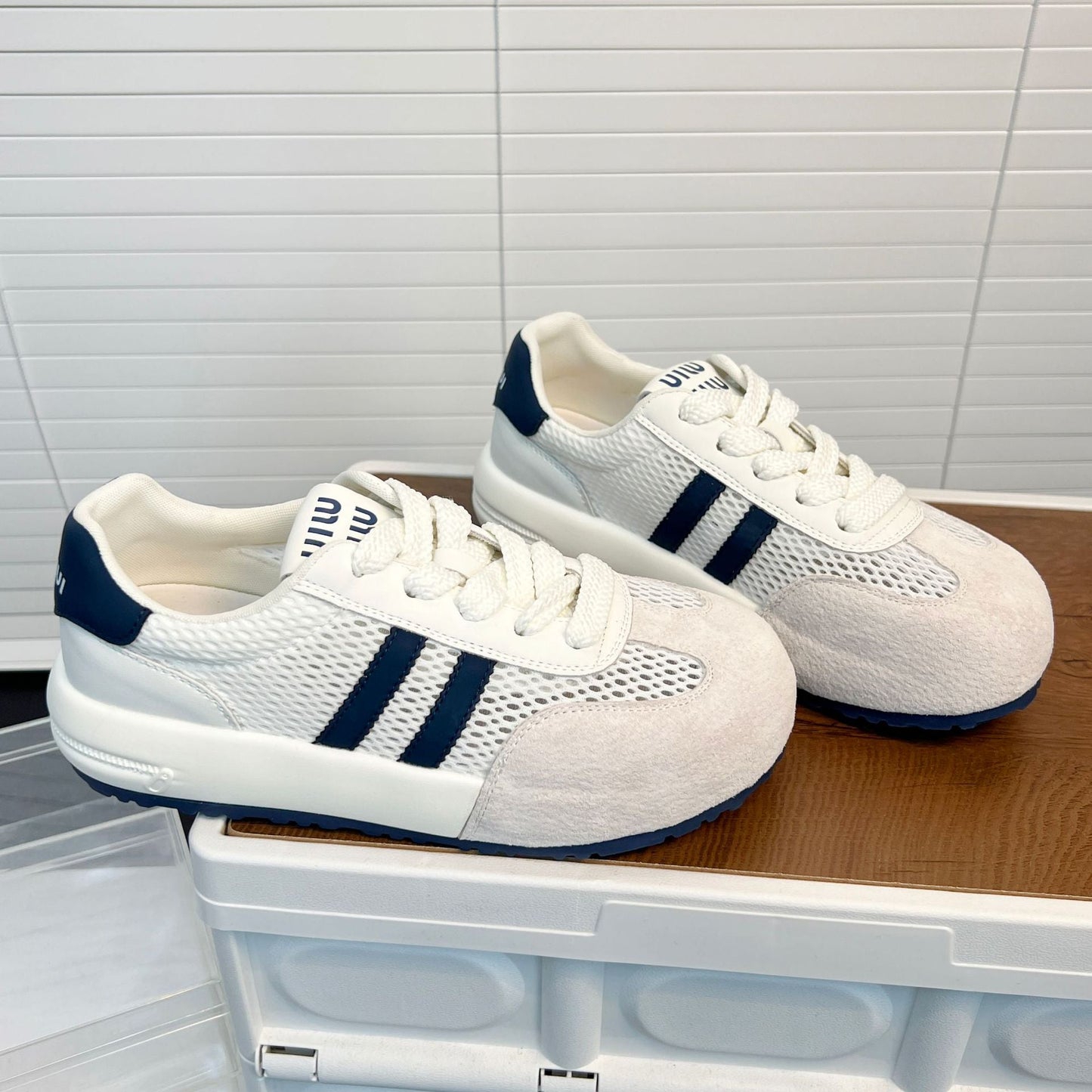 Damen Sneaker Sportlich Atmungsaktiv Mesh Leicht