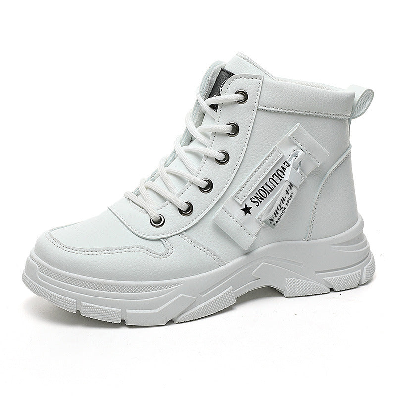 Damen Sneaker High-Top Sportlich Bequem Schwarz