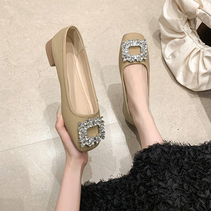 Damen Ballerinas mit Glitzer Schmuck Detail Elegante Mode