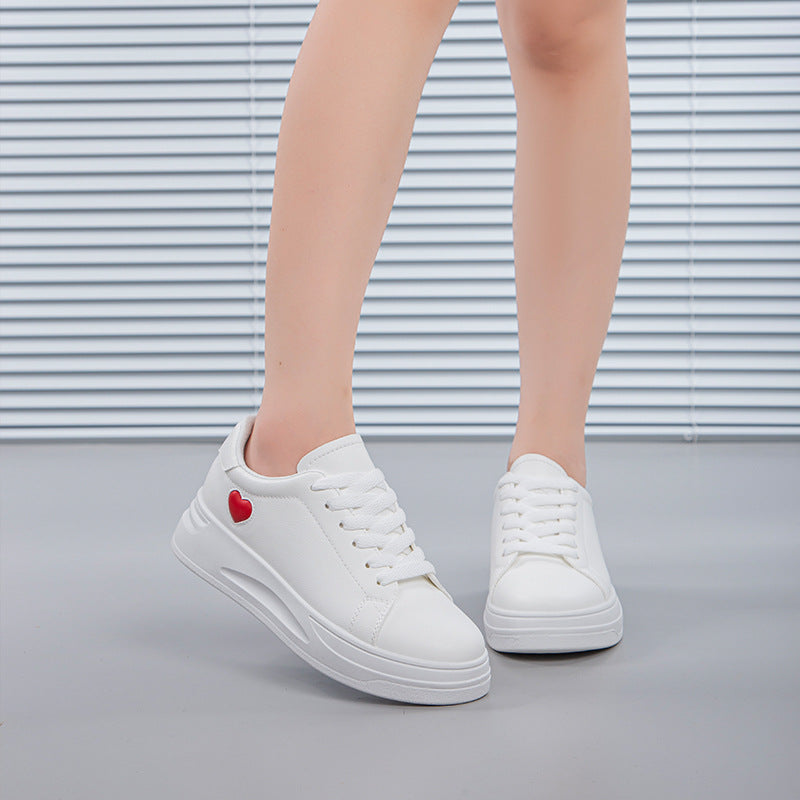 Damen Sneaker Bequem Herzförmig Laufsohle Mode