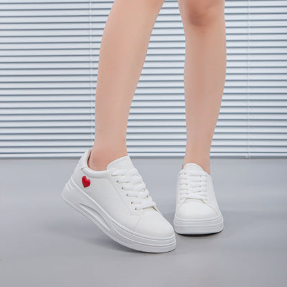 Damen Sneaker Bequem Herzförmig Laufsohle Mode