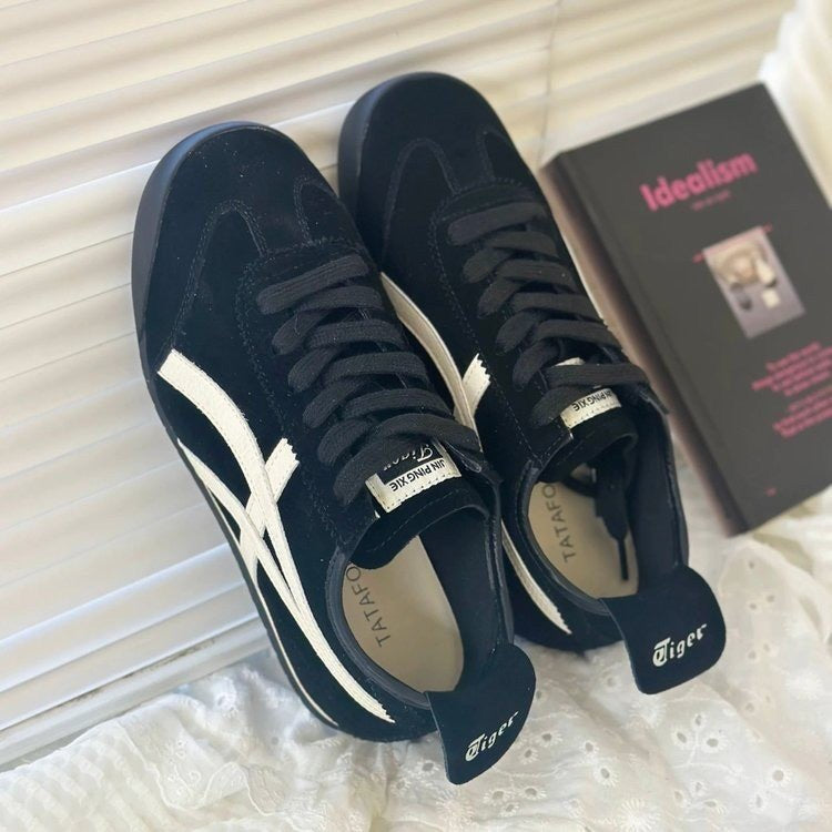 Damen Sneaker Sportlich Veloursleder Bequem Komfortabel