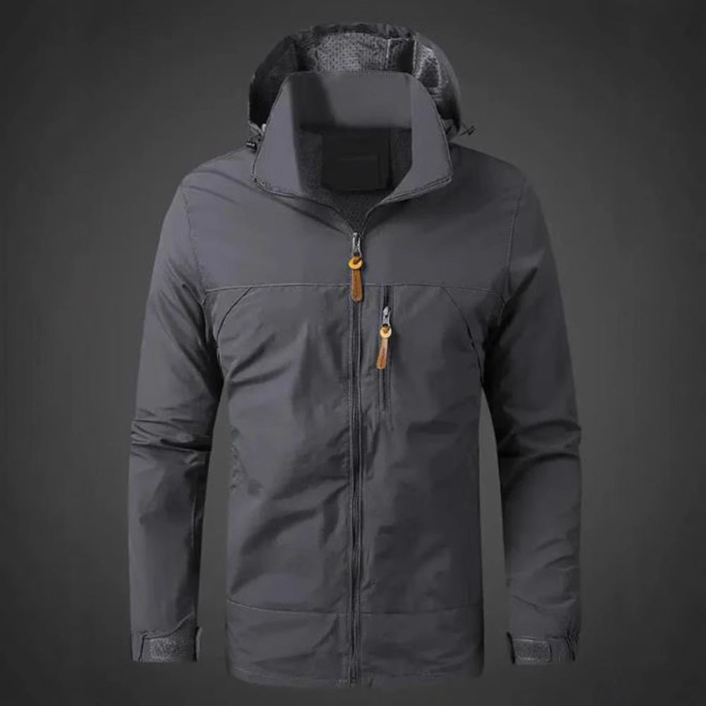 Herren Funktionsjacke Wetterfest mit Kapuze Outdoor