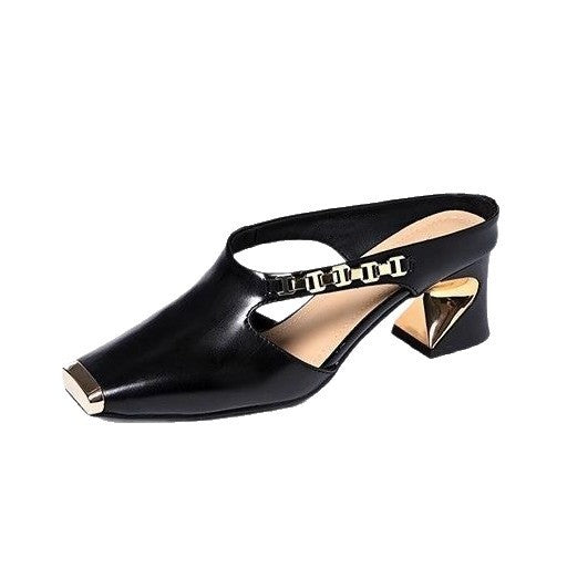 Damen Clogs Bequem Elegant Glanzdetail Sommer