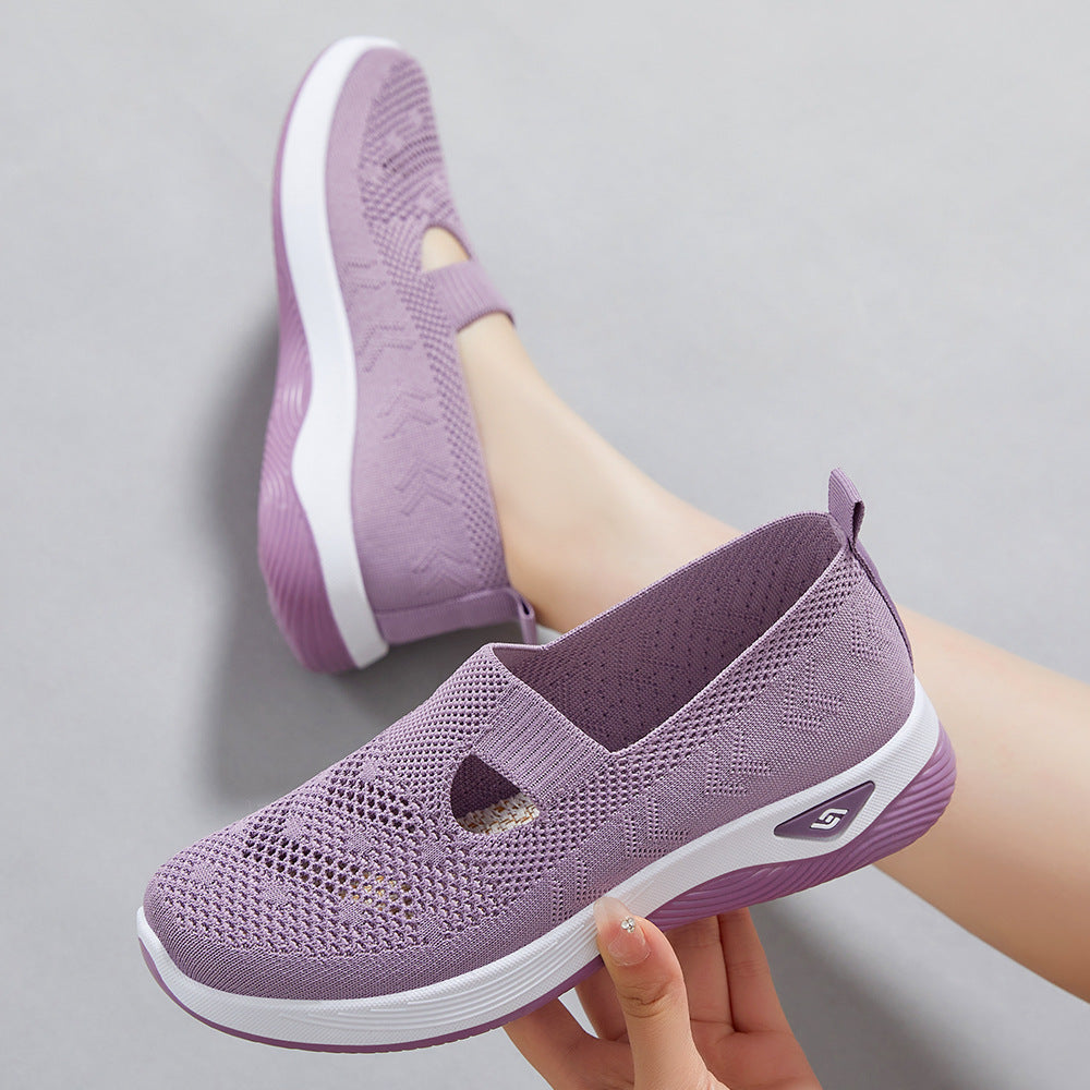 Damen Slipper Bequem Atmungsaktiv Knit Schuhe Warm