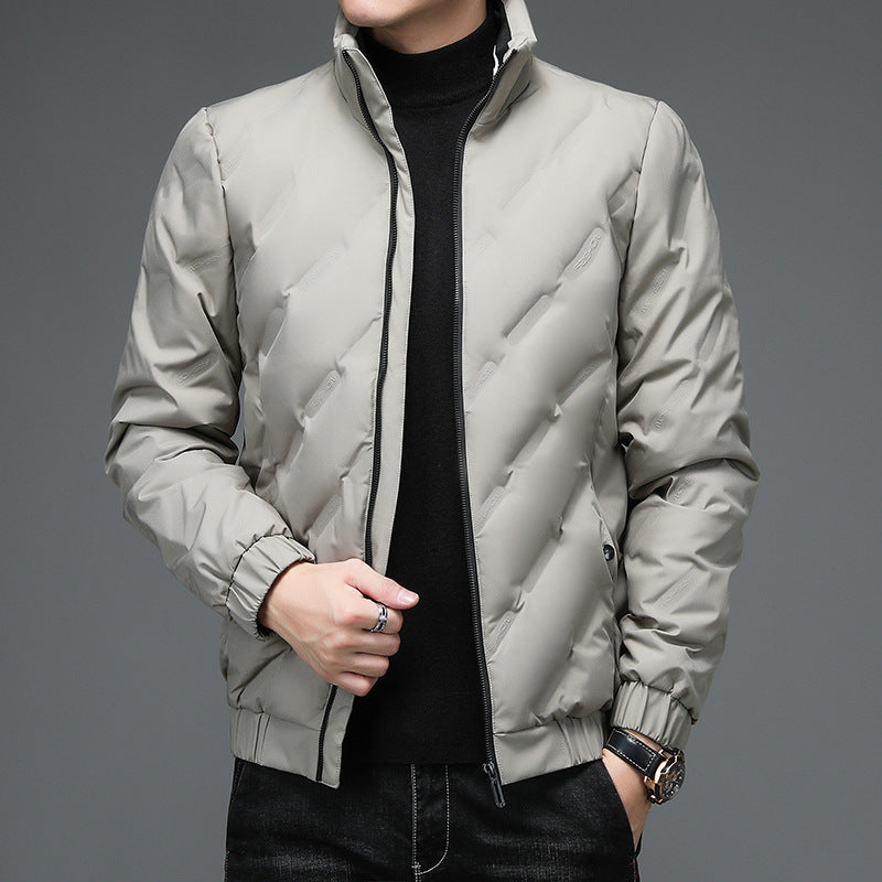 Herren Steppjacke Übergangsjacke Warm mit Hochkragen - BerlinGlamour