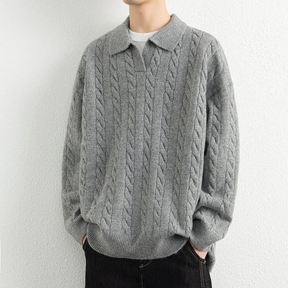 Herren Strickpullover Klassisch Nautisch Kabelmuster - BerlinGlamour