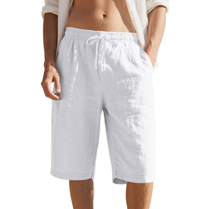 Herren Leinen Shorts Atmungsaktiv Entspannter Schnitt Sommer